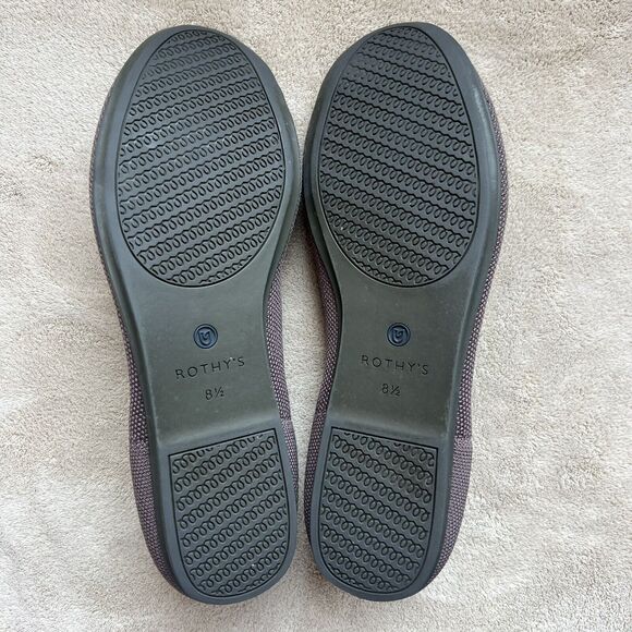 Rothy's The Flat Mink Brown Stretch Fabric Round Toe Ballet Flat Shoes Women 8.5 - Picture 11 of 16